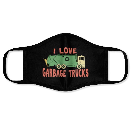 I love garbage trucks Face Masks