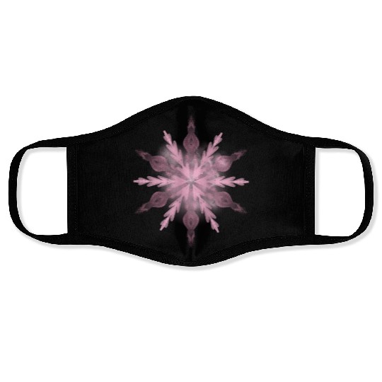Pink snowflake Face Masks