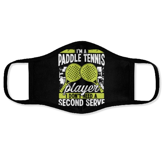 Paddle Tennis Player Match Second Serve Team Face Masks