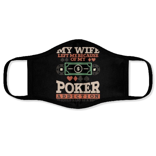 Poker Casino Poker Player Gambling Roulette Gift Face Masks