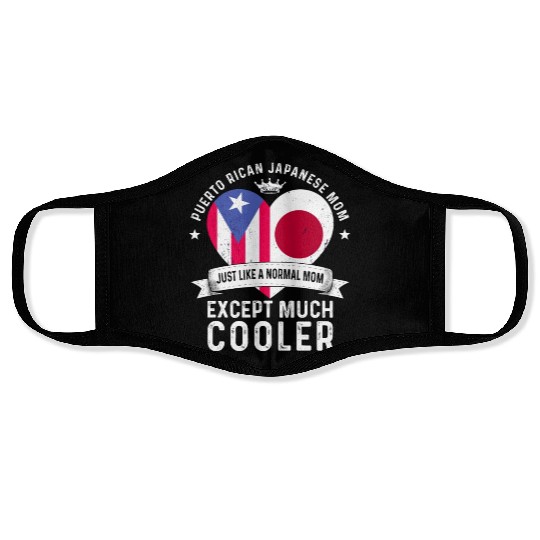 Puerto Rico Flag Japan Mom Mothers Day Women Mama Face Masks