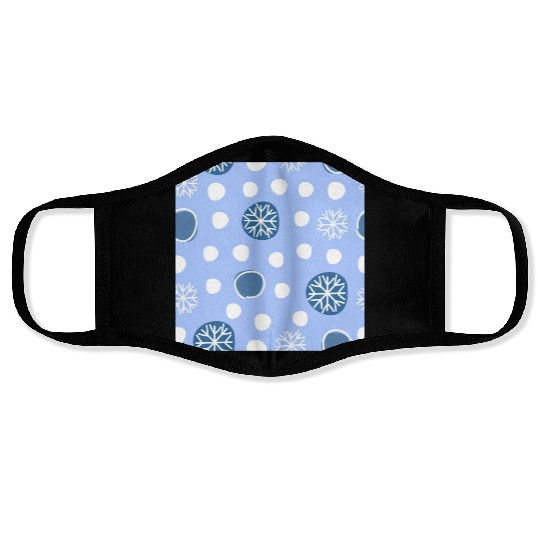 Winter Snowflakes Pattern Face Masks