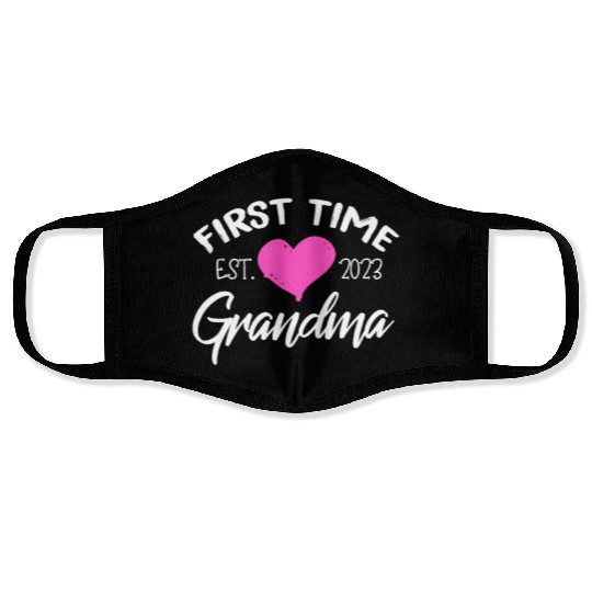 First Time Grandma Est. 2023 Face Masks
