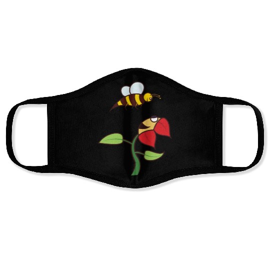 bee flower amazon Face Masks