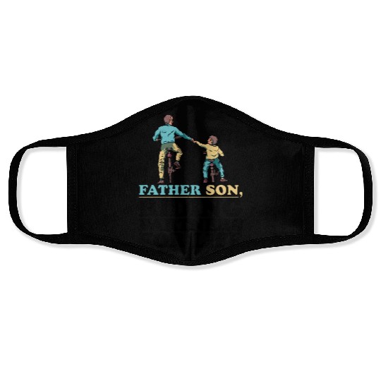 Father Son, Riding Partners For Life 2 Face Masks