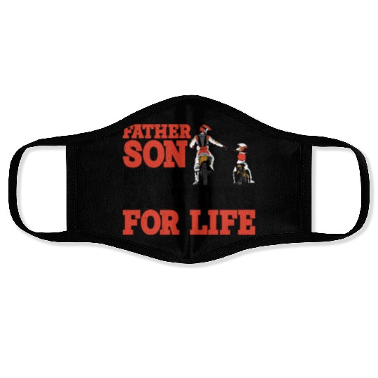 Father Son, Riding Partners For Life 3 Face Masks
