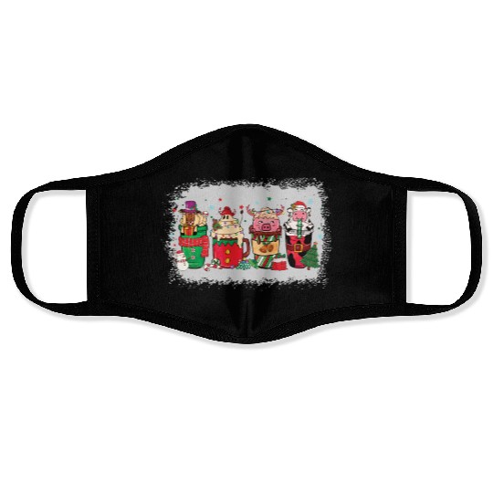 Christmas Coffee Cup Bleached Face Masks