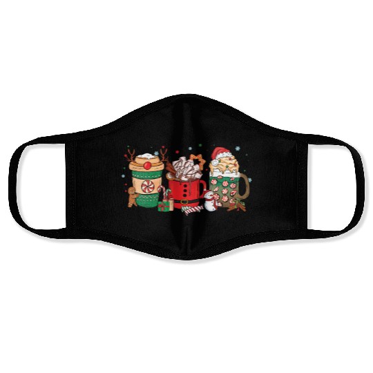 Christmas Hot Chocolate Cup Face Masks