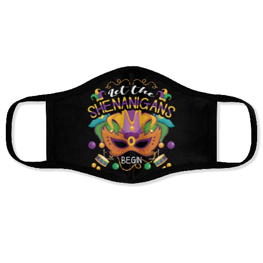 Mask Shenanigans Festival Parade Beads Mardi Gras Face Masks