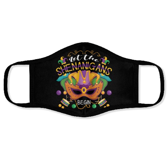 Mask Shenanigans Festival Parade Beads Mardi Gras Face Masks