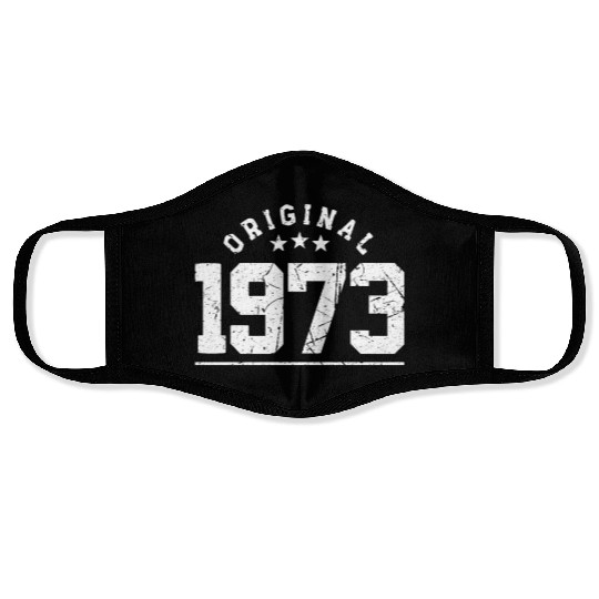 50 Years Vintage 1973 Retro 50th Birthday Face Masks