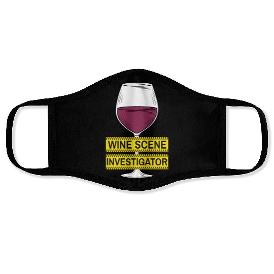 Wine Scene Investigator True Crime Lover Face Masks