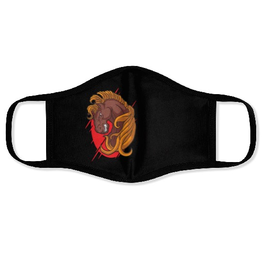 Cowboy Barn Bull Rider Rodeo Country Western Movie Face Masks