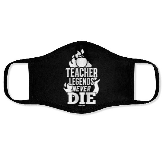 Teacher Legends Never Die Face Masks