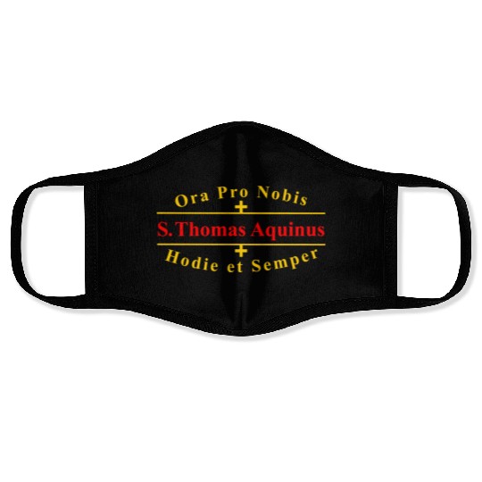 Saint Thomas Aquinas Catholic Latin Face Masks