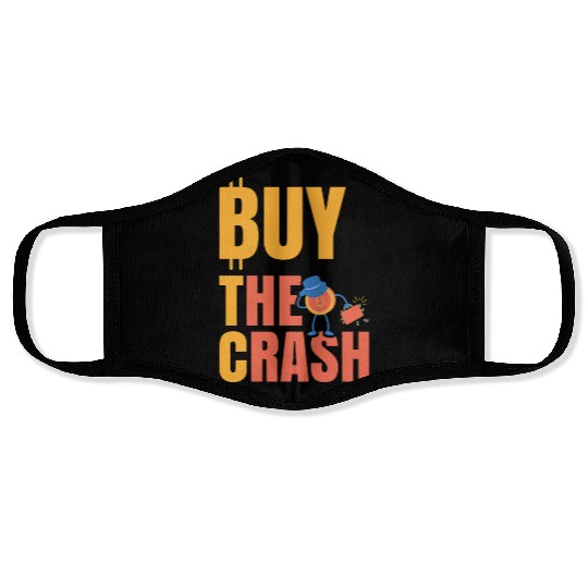BTC Buy The Crash Crypto Bitcoin Face Masks