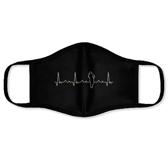 Violin Playing Man. Heart. Love. EKG. Pulse. Beat. Face Masks