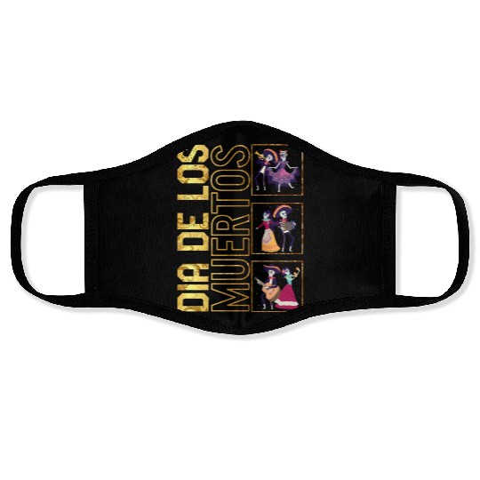 Dia De Los Muertos Face Masks, Ballet Folklorico Sugar