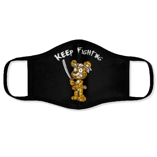 Keep Fighting Teddys Horror Halloween Face Masks