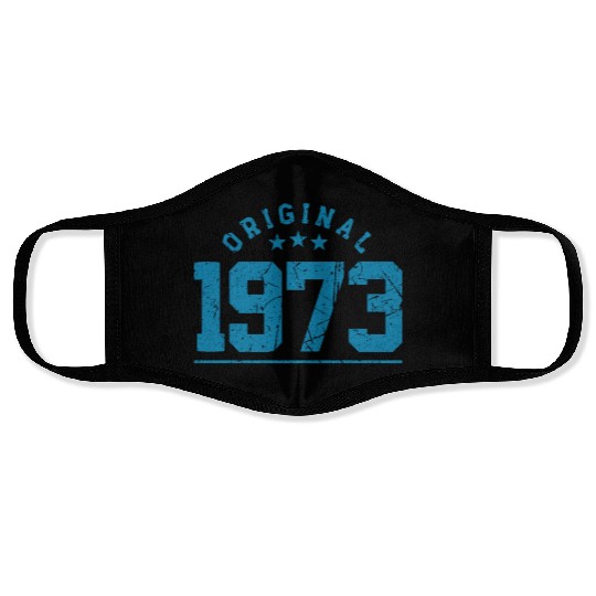 50 Years Vintage 1973 Retro 50th Birthday Face Masks