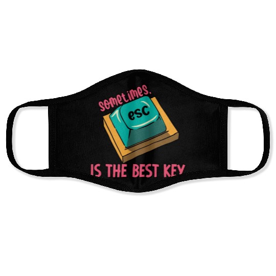 Software Engineer Computer Key Programming Face Masks