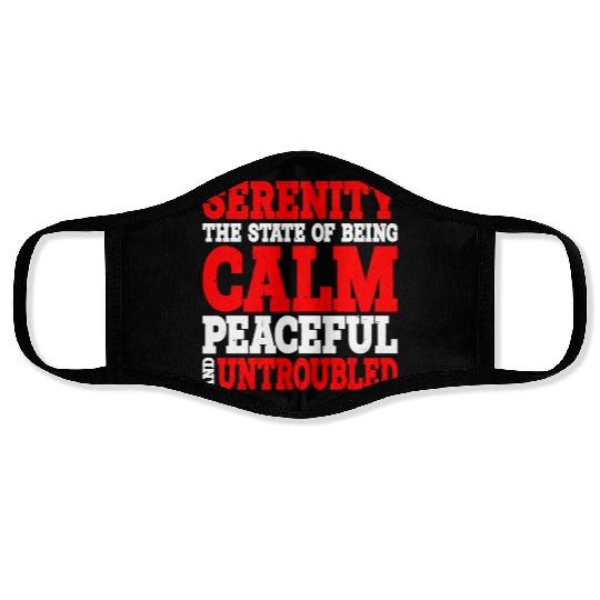 Serenity, Being Calm, Peaceful, And Untroubled 2 Face Masks