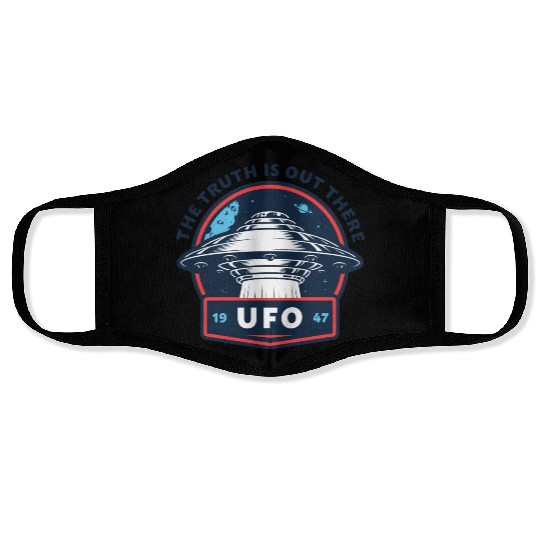 UFO 1947 The Truth Is Out There Face Masks