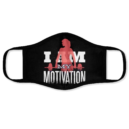 I Am My Fitness Motivation Gym Workout Affirmation Face Masks