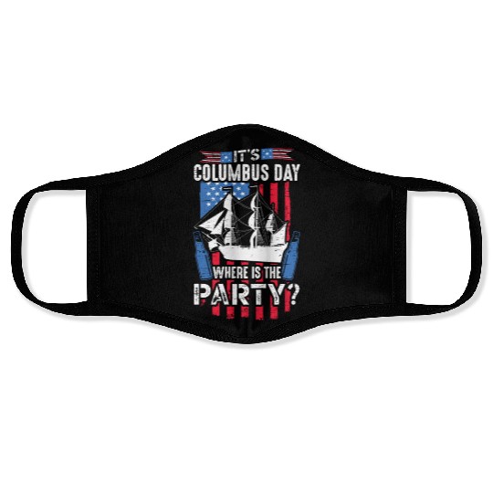 It's Columbus Day 1942 American Italian Face Masks