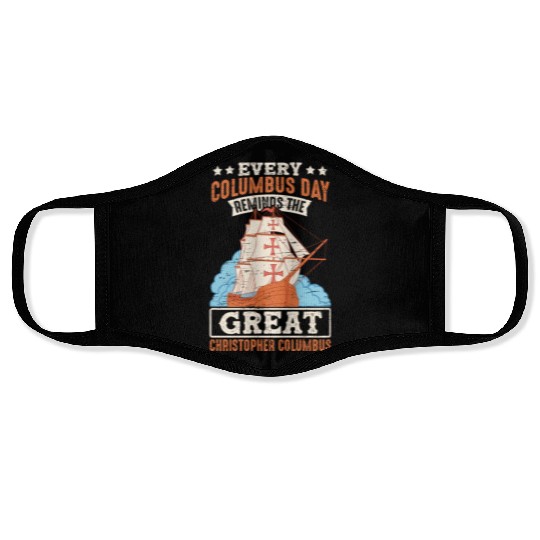 Great Christopher Columbus Day 1942 American Face Masks