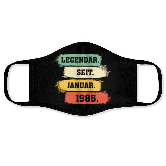 Legend Since January 1985 Face Masks