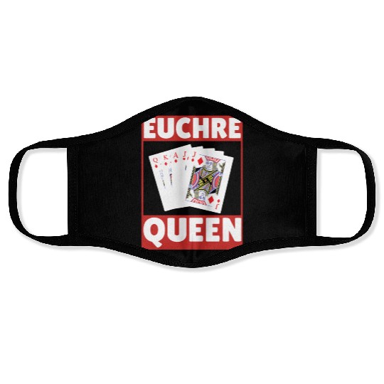 Euchre Queen - Euchre Player Card Game Euchre Face Masks