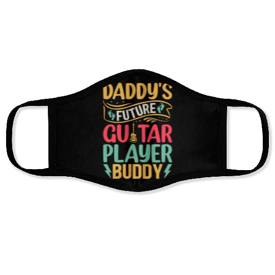 Daddy's Future Guitar Player Buddy - Newborn Guita Face Masks