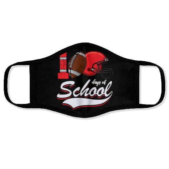 100 Days Of School Rugby Football Sports Athletic Face Masks