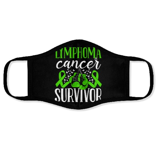 Lymphoma Cancer Awareness Ribbon Gloves Survivor Face Masks