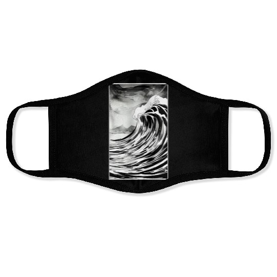 Black and White Dream Wave Face Masks
