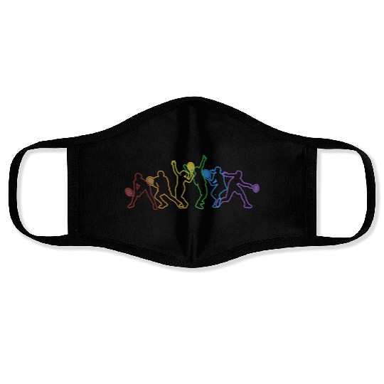 Tennis LGBT Rainbow Trainer Face Masks