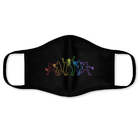 Tennis LGBT Rainbow Trainer Face Masks