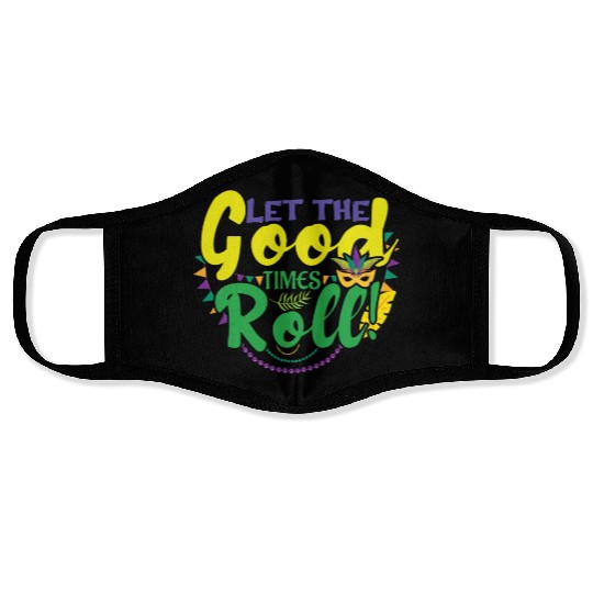 Mask Roll Mardi Festival Parade Beads Mardi Gras Face Masks