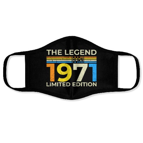 The Legend 1971 Born Limited Edition Face Masks