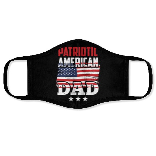 Patriotic American Dad Patriot US USA Face Masks