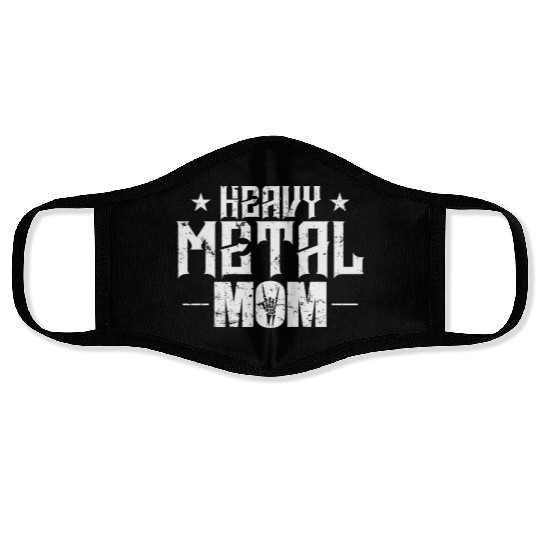 Heavy Metal Mom Music Band Genre Face Masks