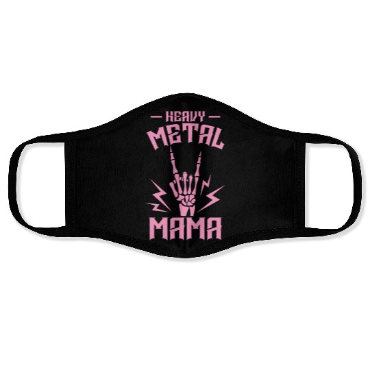 Heavy Metal Mom Music Band Genre Face Masks