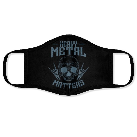 Heavy Metal Matters Bonehead Music Face Masks