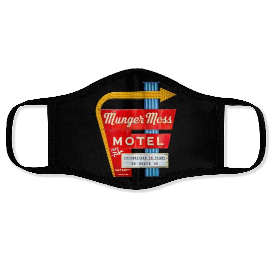 Munger Moss Motel Sign Route 66 Lebanon MO Face Masks