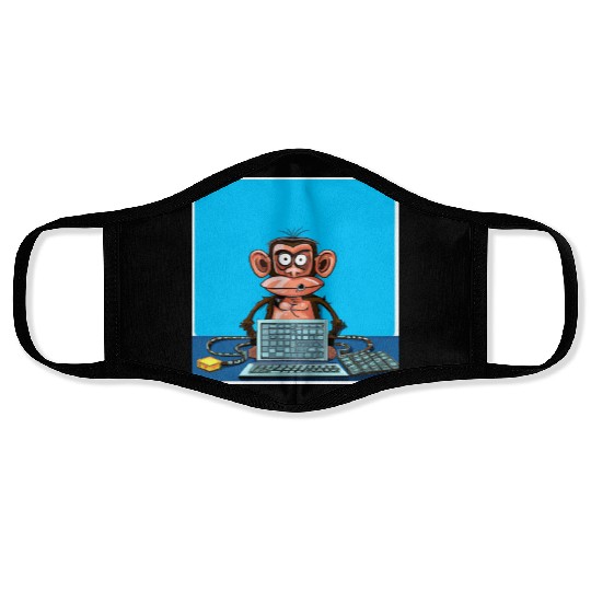 programmer monkey Face Masks