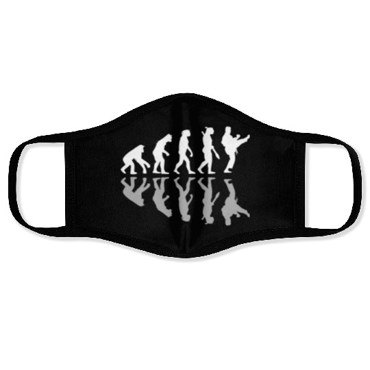 Human Evolution Karate Martial Arts Lover MMA Face Masks