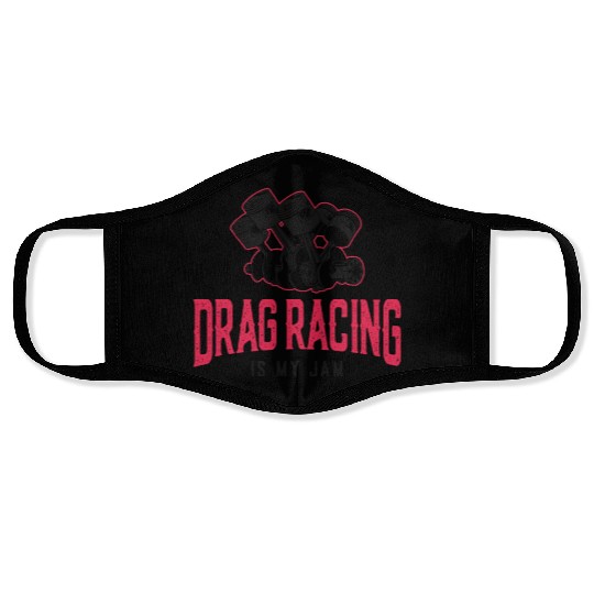 Drag Racing Race Car Girl Drag Face Masks