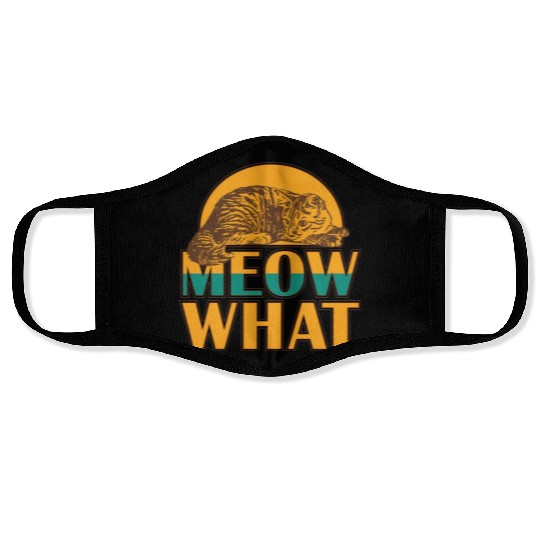 Meow What Cat Face Masks