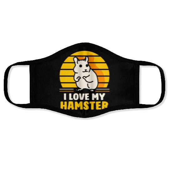 I Love My Hamster Cute Owner Animal Pet Face Masks